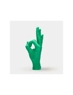 Bougie Main OK - Vert 9 Bougie Main OK - Vert -Jolie Bougies Soldes bougie main ok vert 3