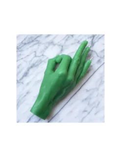 Bougie Main OK - Vert 11 Bougie Main OK - Vert -Jolie Bougies Soldes bougie main ok vert 5