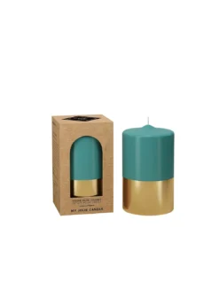 Bougie Pilier 10 Cm OR Et BLEU