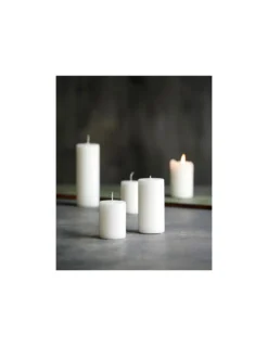 House Doctor Bougie Pilier Blanc 7x15cm -Jolie Bougies Soldes bougie pilier blanc 7x15cm 2