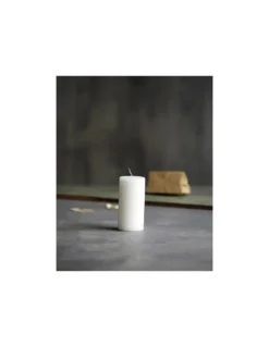 House Doctor Bougie Pilier Blanc 7x15cm -Jolie Bougies Soldes bougie pilier blanc 7x15cm 3