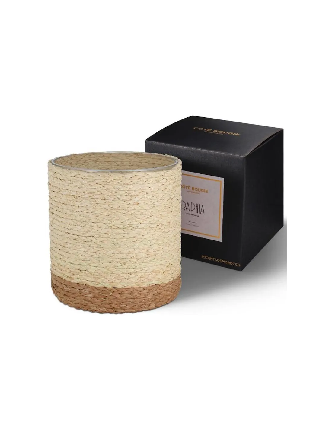Bougie Raphia Alia L - Menthe Et Thé 1 Bougie Raphia Alia L - Menthe Et Thé