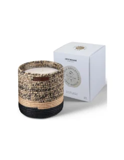 Bougie Raphia Mogador Noir L - Oriental