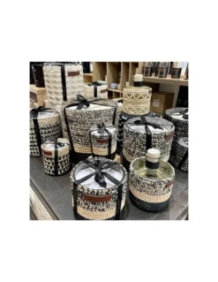 Bougie Raphia Mogador Noir L - Oriental 10 Bougie Raphia Mogador Noir L - Oriental -Jolie Bougies Soldes bougie raphia mogador noir l oriental 4