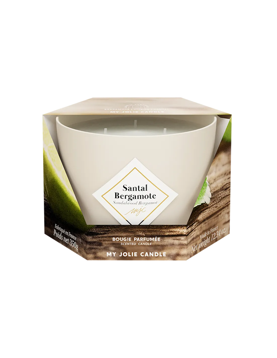 Bougie Santal Bergamote - 350 Gr - My Jolie Candle 1 Bougie Santal Bergamote - 350 Gr - My Jolie Candle