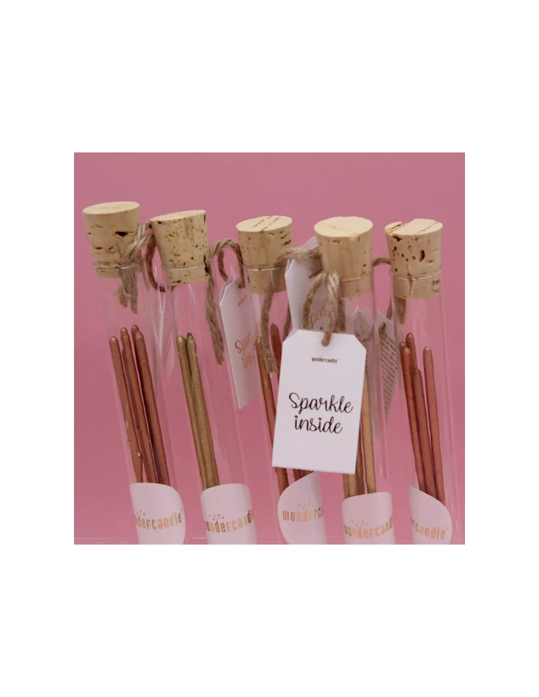 Bougie Scintillante Tube à Essai 18cm - Lot De 5 1 Bougie Scintillante Tube à Essai 18cm - Lot De 5