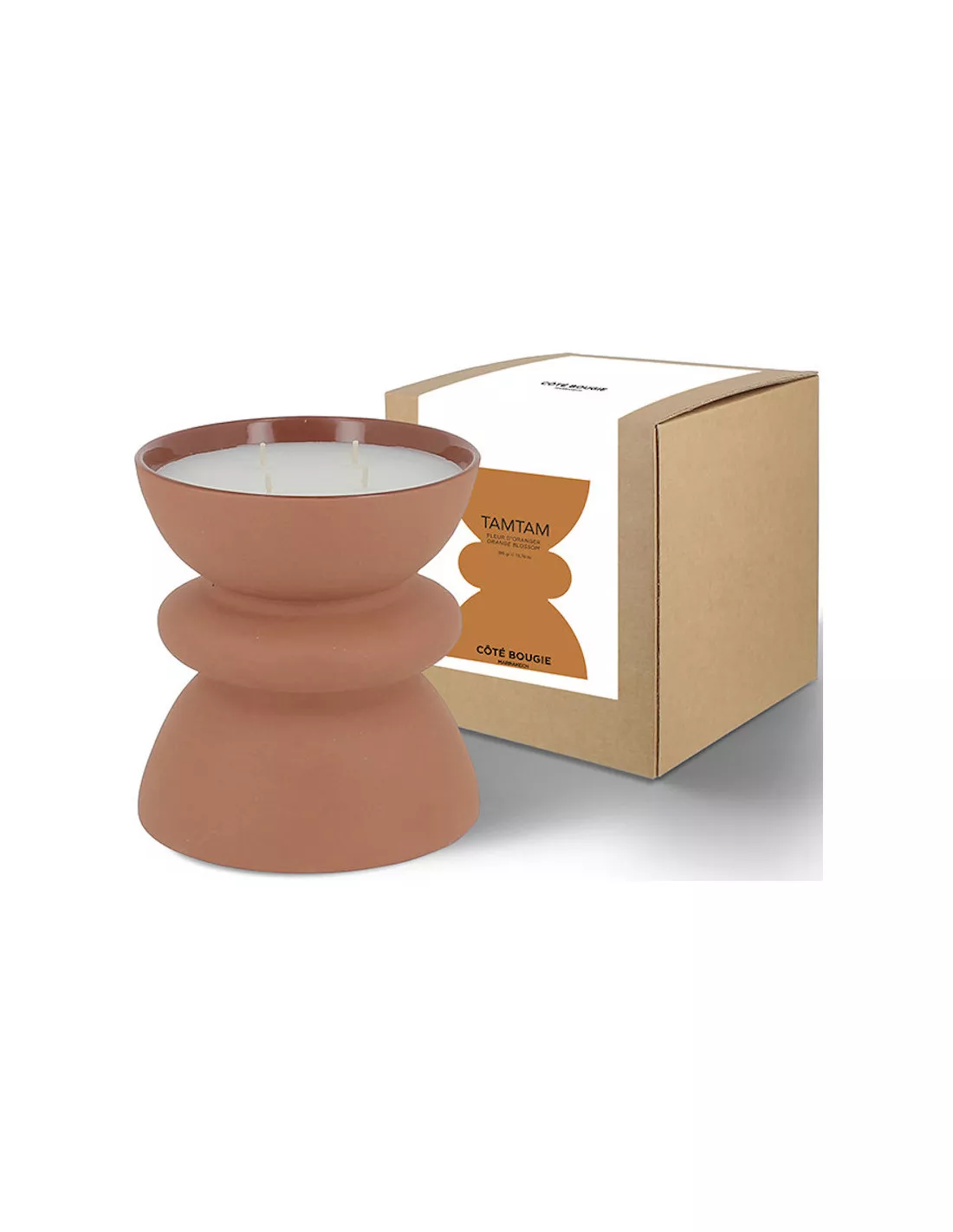 Bougie Tam Tam Terracotta L - Fleur D'oranger 1 Bougie Tam Tam Terracotta L - Fleur D'oranger