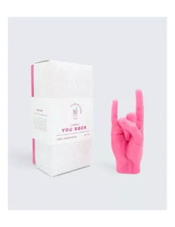 Bougie You Rock - Rose -Jolie Bougies Soldes bougie you rock rose 2