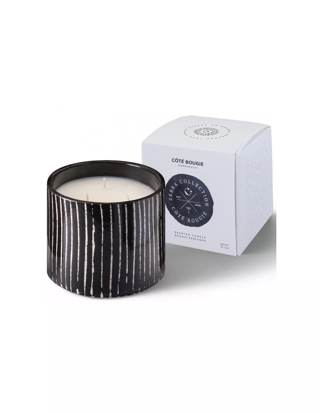 Bougie Zébré M - Mandarine Majorelle 1 Bougie Zébré M - Mandarine Majorelle