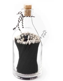 The Archivist Bouteille d'Allumettes Candle Light - Décoration de Luxe - 125 Allumettes à Têtes Blanches