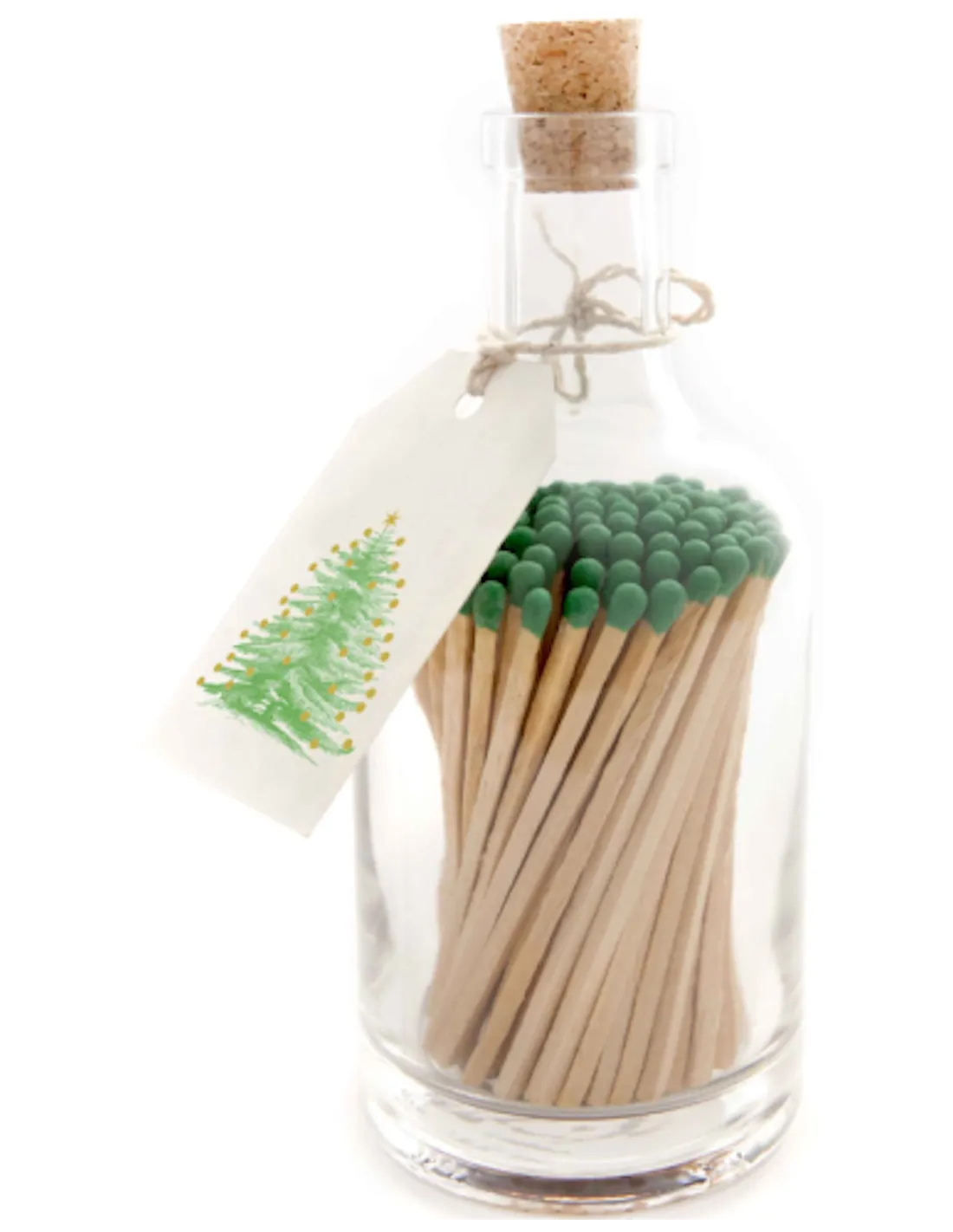 Bouteille d'allumettes 'Christmas Tree Gold Balls' – Design Festif et Allumettes Géantes aux Têtes Vertes 1 Bouteille d'allumettes 'Christmas Tree Gold Balls' – Design Festif et Allumettes Géantes aux Têtes Vertes