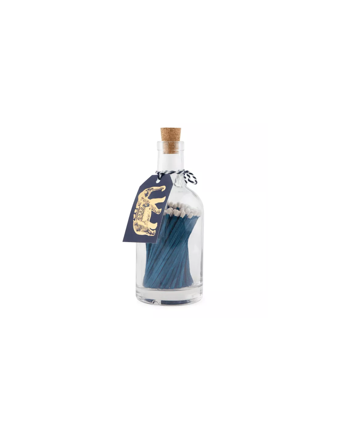 The Archivist Elephant Vintage Illustration – Luxury Glass Match Bottle with Long Safety Matches 1 The Archivist Elephant Vintage Illustration – Luxury Glass Match Bottle with Long Safety Matches