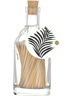 The Archivist Bouteille d'Allumettes White Fern – Design Botanique avec Têtes Blanches (125 pcs)