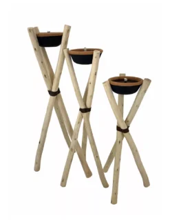 Brasero Trépied Extérieur Bois - 140 Cm