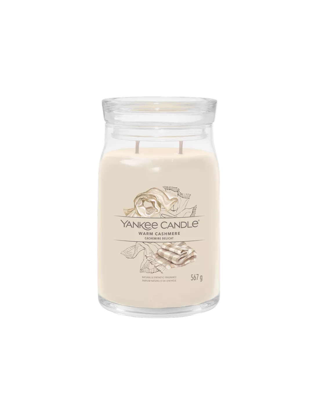 Yankee Candle Cachemire Délicat - Grande Bougie 2 Mèches 2 Yankee Candle Cachemire Délicat - Grande Bougie 2 Mèches – Image 2