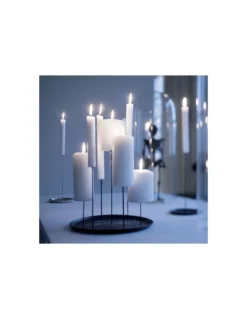 ENO Studio Candle Pin Noir - Chandelier Minimaliste en Acier par Sebastian Bergne -Jolie Bougies Soldes chandelier noir acier candle pin 2