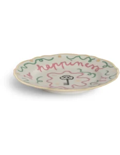 Bitossi Home Chiave "La Clé du Bonheur" Rose et Or – Assiette à Dessert en Porcelaine 16.5cm -Jolie Bougies Soldes chiave assiette dessert 165cm 2