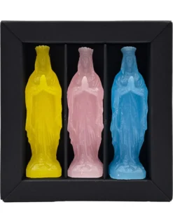 Coffret 3 Mini Vierges - Turquoise - Ciergerie Des Prémontrés