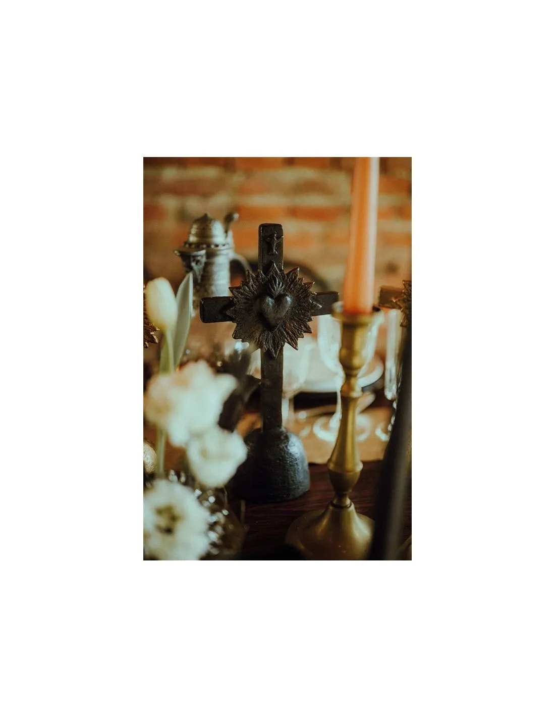 Croix Coeur De Lumière - Fushia - Ciergerie Des Prémontrés 3 Croix Coeur De Lumière - Fushia - Ciergerie Des Prémontrés – Image 3