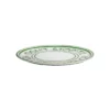 Bitossi Home The Club 'Don't Stop' Serving Plate - 32cm White & Green Ceramic