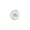 Bitossi Home Girl Power Assiette Déco 17 cm en Porcelaine - Bordure Dorée