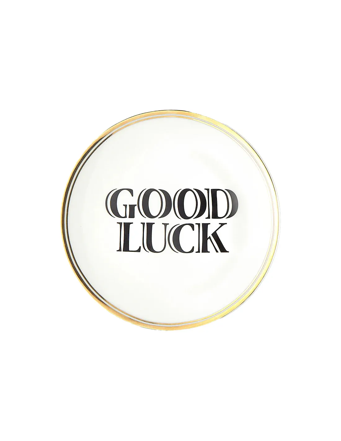 Bitossi Home Good Luck Assiette Déco 17cm – Porcelaine Blanche, Motif Lèvres Rouges et Liseré Or 1 Bitossi Home Good Luck Assiette Déco 17cm – Porcelaine Blanche, Motif Lèvres Rouges et Liseré Or