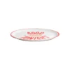 Bitossi Home Assiette de Présentation The Club 32cm – Design Bistro Rouge et Blanc Good Time