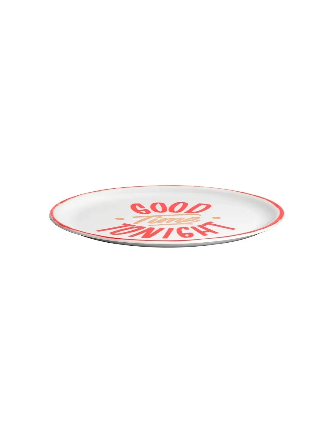Bitossi Home Assiette de Présentation The Club 32cm – Design Bistro Rouge et Blanc Good Time 1 Bitossi Home Assiette de Présentation The Club 32cm – Design Bistro Rouge et Blanc Good Time