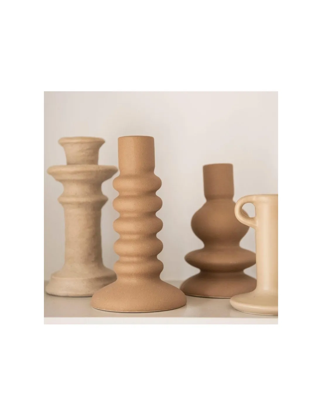 Andrea House Grand Bougeoir Brun Caramel – Design Minimaliste Chic 18,5cm 2 Andrea House Grand Bougeoir Brun Caramel – Design Minimaliste Chic 18,5cm – Image 2