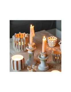 Grand Bougeoir Elba Andrea House – Verre Transparent Design Contemporain 19,5 cm -Jolie Bougies Soldes grand bougeoir elba andrea house 3