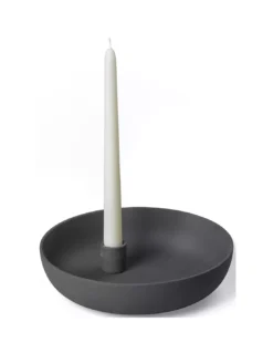 Aery Living Grand Bougeoir Orbital Gris Anthracite – Design Jardinière et Porte-Bougie Éco-responsable