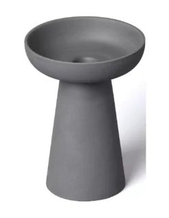 Grand Bougeoir Porcini Aery Living Gris Anthracite – Support Design Polyvalent pour Cierges et Piliers