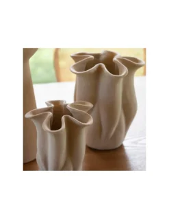 Grand Vase Flor Andrea House – Design Organique Sculptural Blanc Céramique -Jolie Bougies Soldes grand vase flor andrea house 4