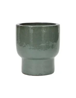 Jardinière Verte Faïence 40x45 Cm - House Doctor