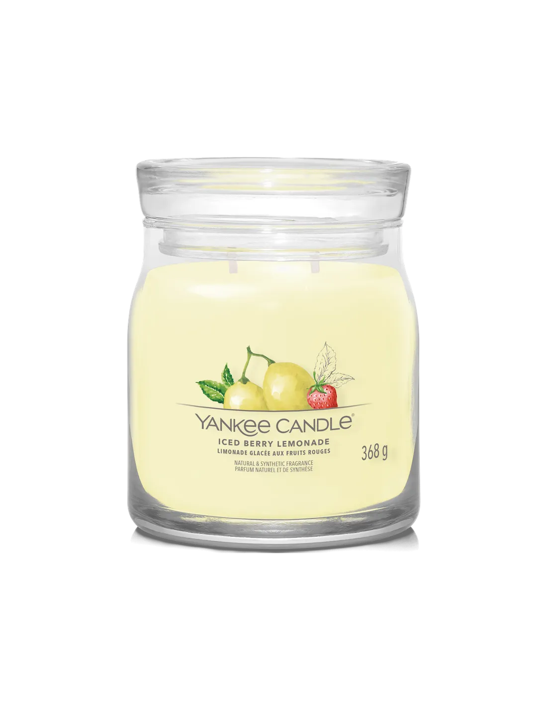 Yankee Candle Limonade Glacée Aux Fruits Rouges - Moyenne Bougie 2 Mèches 1 Yankee Candle Limonade Glacée Aux Fruits Rouges - Moyenne Bougie 2 Mèches