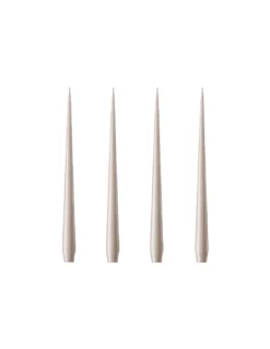 Lot 4 Cierges Gris Lin Laqués - Ester&Erik