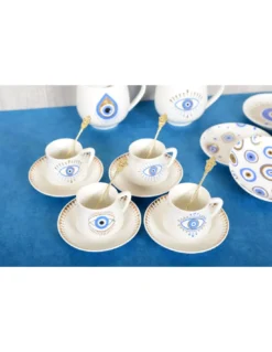 Lot De 4 Tasses à Café Oeil Chance -Jolie Bougies Soldes lot de 4 tasses a cafe oeil chance 2