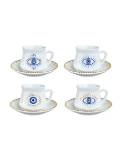 Lot De 4 Tasses à Café Oeil Chance