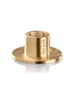 Ester & Erik Doré Mat Finition Laiton Brossé – Petit Bougeoir Élégant pour Cierges