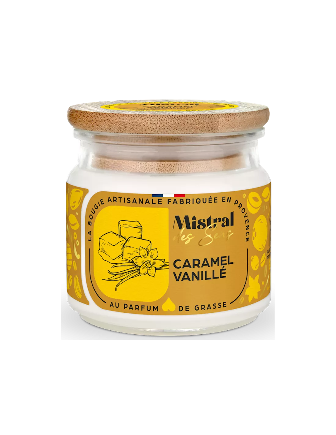 Petite Bougie Caramel Vanillé - Mistral Des Sens 1 Petite Bougie Caramel Vanillé - Mistral Des Sens