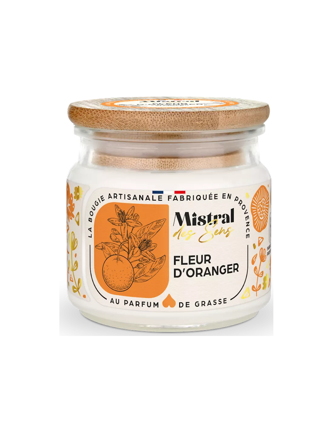Petite Bougie Fleur D'oranger - Mistral Des Sens 1 Petite Bougie Fleur D'oranger - Mistral Des Sens