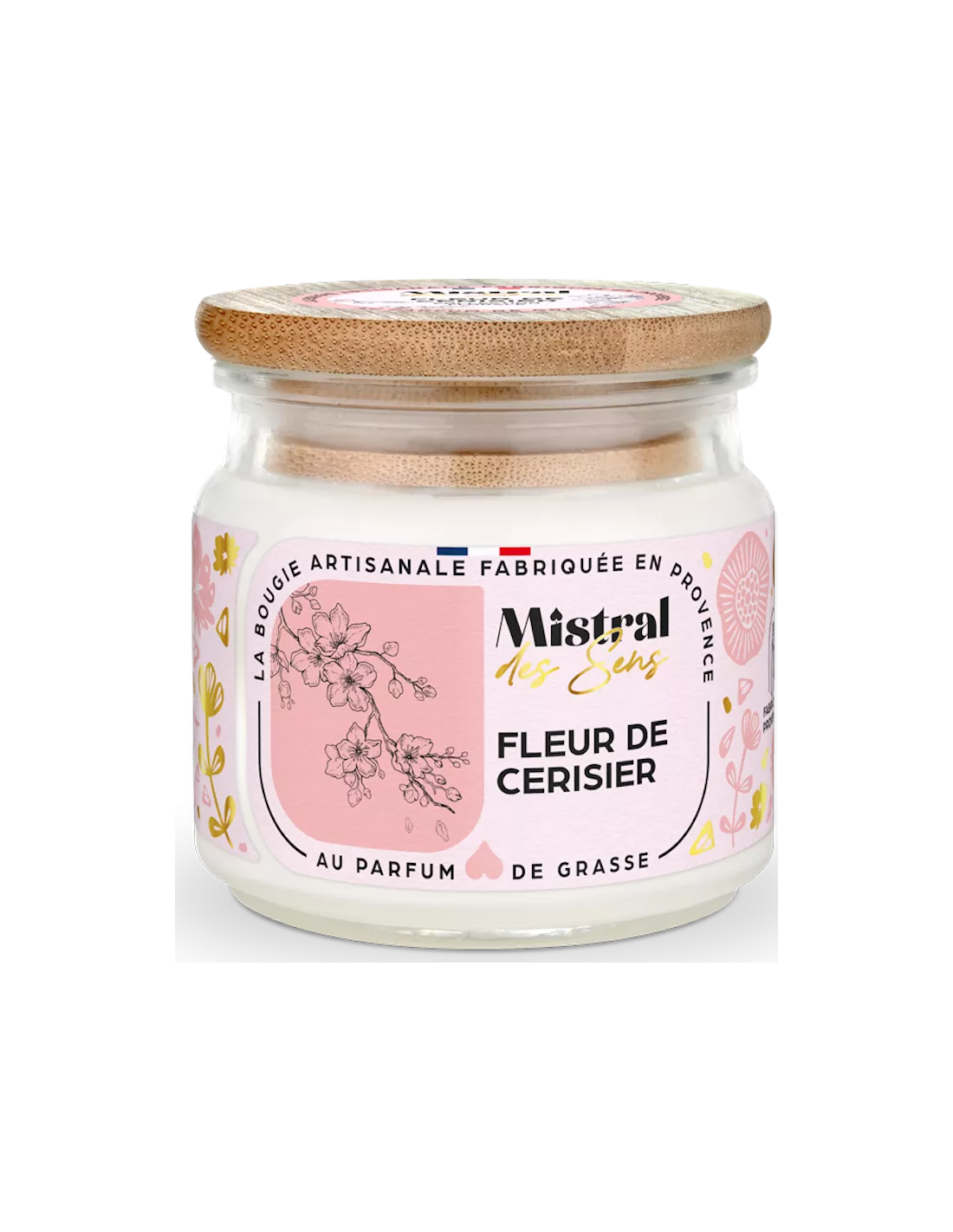 Petite Bougie Fleur De Cerisier - Mistral Des Sens 1 Petite Bougie Fleur De Cerisier - Mistral Des Sens