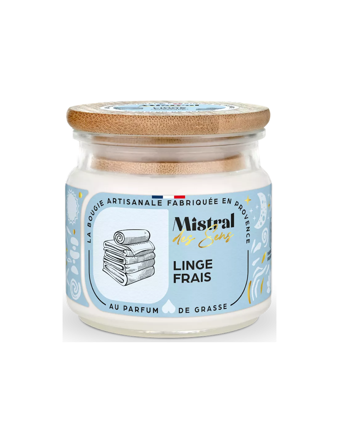 Petite Bougie Linge Frais - Mistral Des Sens 1 Petite Bougie Linge Frais - Mistral Des Sens