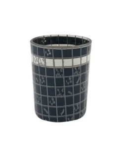 Photophore Serax à Carreaux Noir et Écru – Design Marie Michielssen