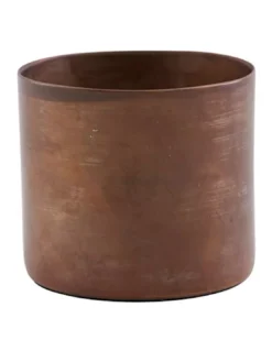 House Doctor Antique Copper Tealight Holder – Industrial Metal Photophore H5cm