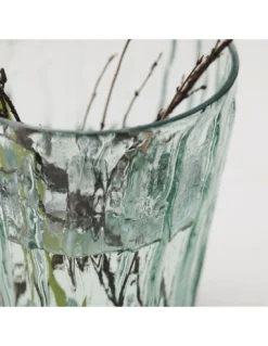 House Doctor Tinka Bleu Ciel – Photophore en Verre à Relief Vertical -Jolie Bougies Soldes photophore en verre tinka bleu ciel 2