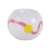 Que Rico Photophore Perla Alba - Raya Rosada Hand-Painted Pink & White Ceramic Candle Holder