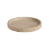 Plateau Rond en Travertin Naturel - Andrea House - Ø 20 cm Design Méditerranéen