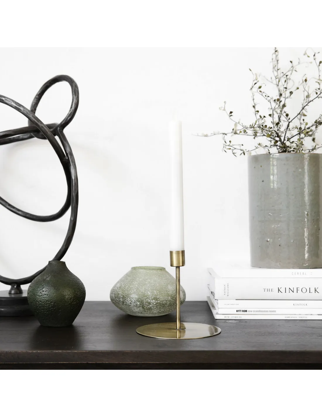 House Doctor Porte Cierge Laiton Anit 12 Cm 2 House Doctor Porte Cierge Laiton Anit 12 Cm – Image 2