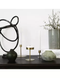 House Doctor Anit - Bougeoir Porte-Cierge en Fer Finition Laiton Antique 7cm -Jolie Bougies Soldes porte cierge laiton anit 7 cm 3